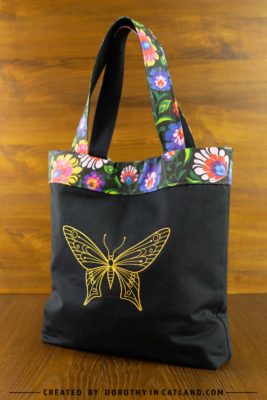 Dorothy in Catland - women bag with yellow butterfly