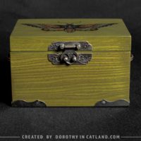 Dorothy in Catland - Green box with yellow moth