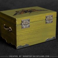 Dorothy in Catland - Green box with yellow moth