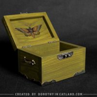 Dorothy in Catland - Green box with yellow moth