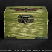 Dorothy in Catland - small jewellery box with red moth
