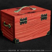 sklep Dorothy in Catland - decorative wooden pink box with moth picture - Unique gift for women - unikalny prezent dla kobiety