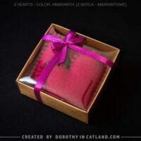 Dorothy in Catland - hearts 2pcs - amaranth