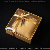 Dorothy in Catland - hearts 2pcs - brown and beige