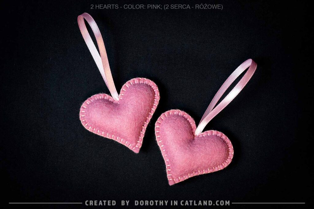 Dorothy in Catland - hearts 2pcs - pink