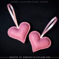 Dorothy in Catland - hearts 2pcs - pink