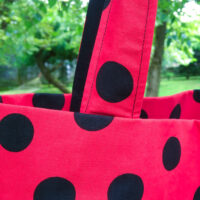 Dorothy in Catland - Black bag with red butterfly - Red bag with large black polka dots