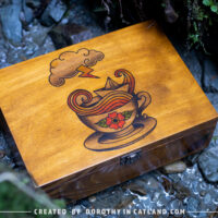 Dorothy in Catland - Tea box with compartments – ‘Thunderstorm in your tea cup’ - Herbaciarka - burza w filiżance